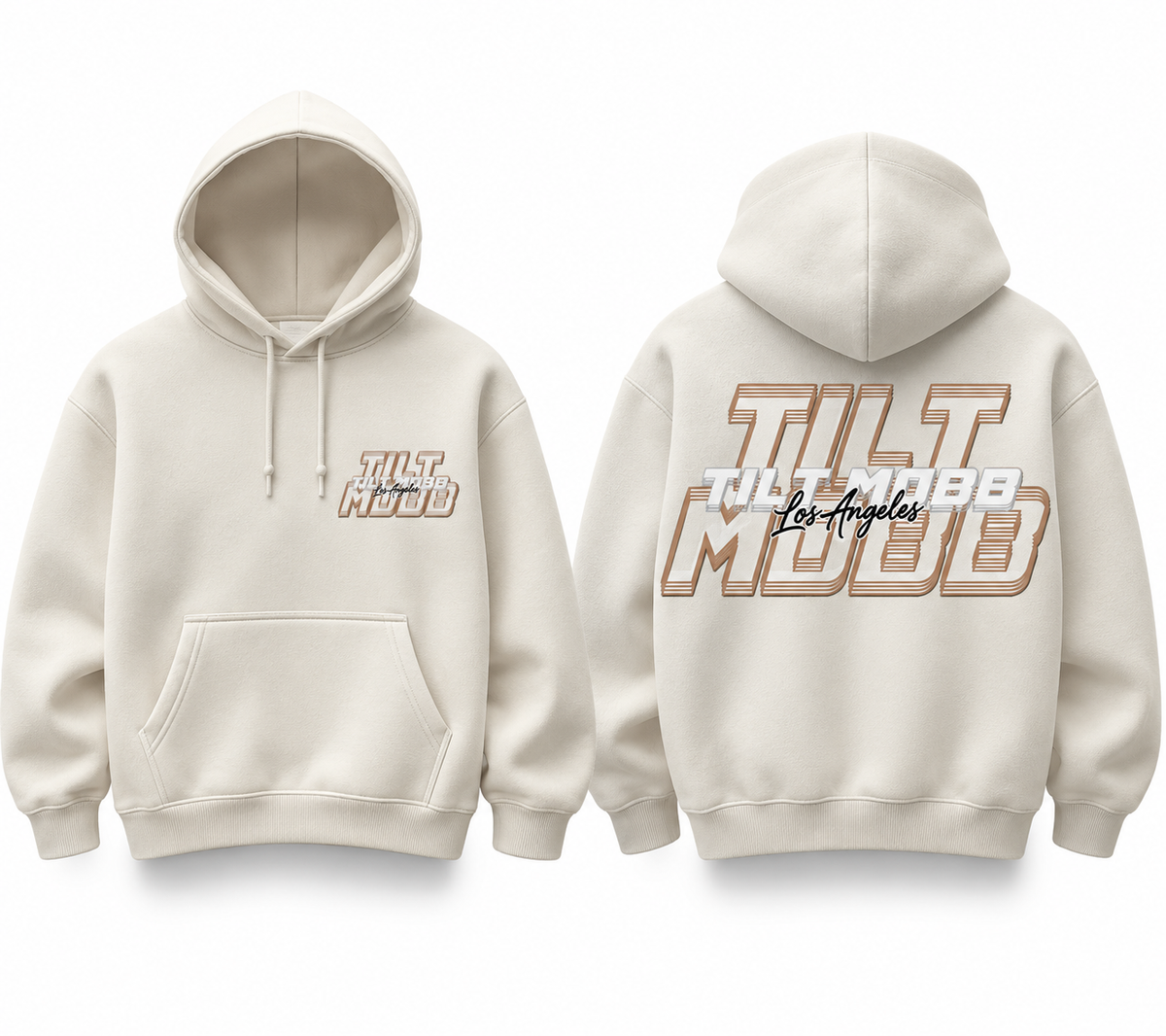 Blurred vision Hoodie Cream